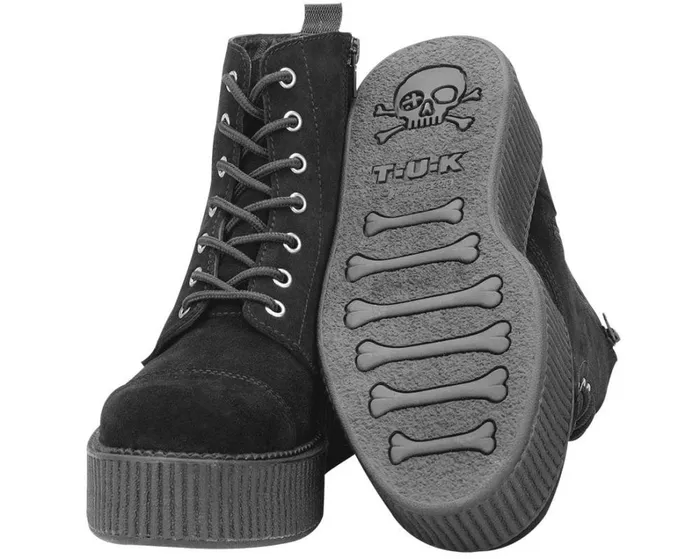 TUK Shoes Boots Black Suede Combat Creeper Boots 8211 TUK Shoes 8211 Women