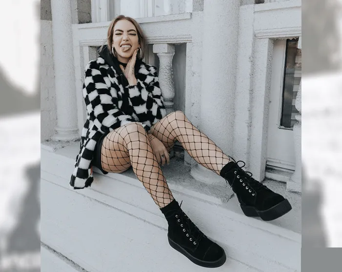 TUK Shoes Boots Black Suede Combat Creeper Boots 8211 TUK Shoes 8211 Women