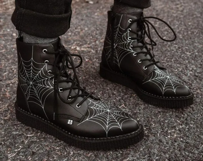 TUK Shoes Boots Black TUKskin 7Eye Spiderweb Glow Boot 8211 Men