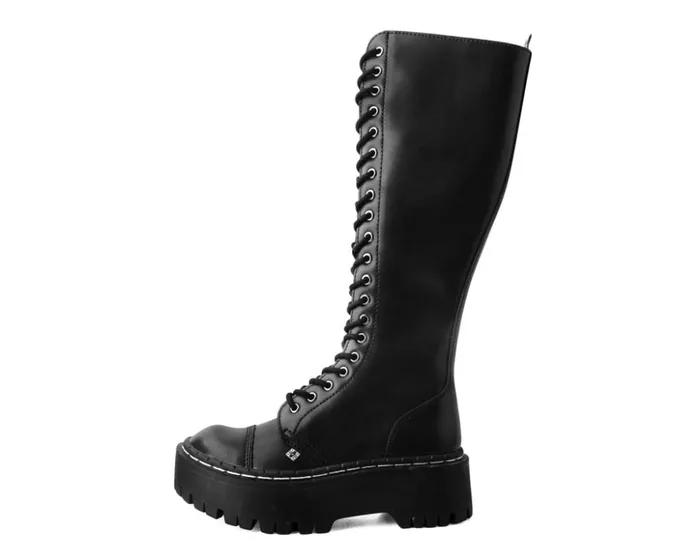 TUK Shoes Boots Black TUKskin Kneehigh Double Decker Boot 8211 Women TUK Shoes Boots Black TUKskin Kneehigh Double Decker Boot 8211 Women