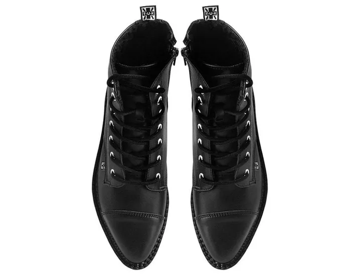 TUK Shoes Boots Black TUKskin Vegan Pointed Lace Up Creeper Boots 8211 Women TUK Shoes Boots Black TUKskin Vegan Pointed Lace Up Creeper Boots 8211 Women