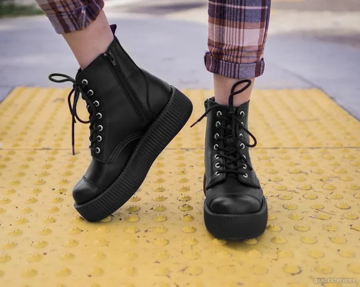 TUK Shoes Boots Black TUKskin Vegan Viva Mondo Boots 8211 Women