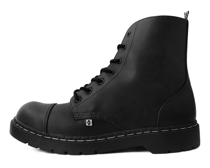 TUK Shoes Boots Black Waxy 7Eye Capped Toe Boot 8211 Men TUK Shoes Boots Black Waxy 7Eye Capped Toe Boot 8211 Men