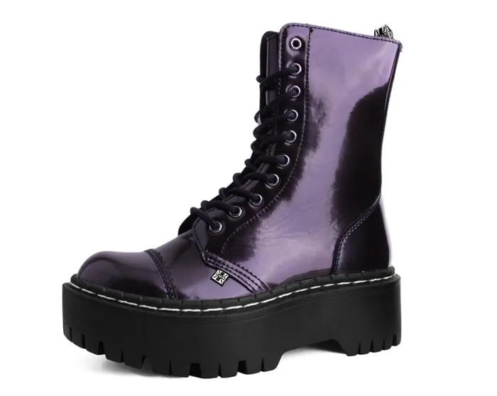 TUK Shoes Boots Burgundy RubOff 10Eye Double Decker Boot 8211 Men