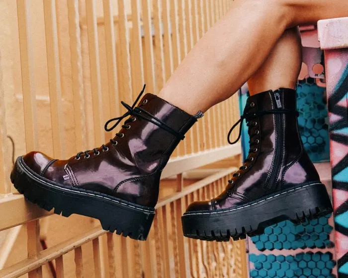 TUK Shoes Boots Burgundy RubOff 10Eye Double Decker Boot 8211 Men TUK Shoes Boots Burgundy RubOff 10Eye Double Decker Boot 8211 Men