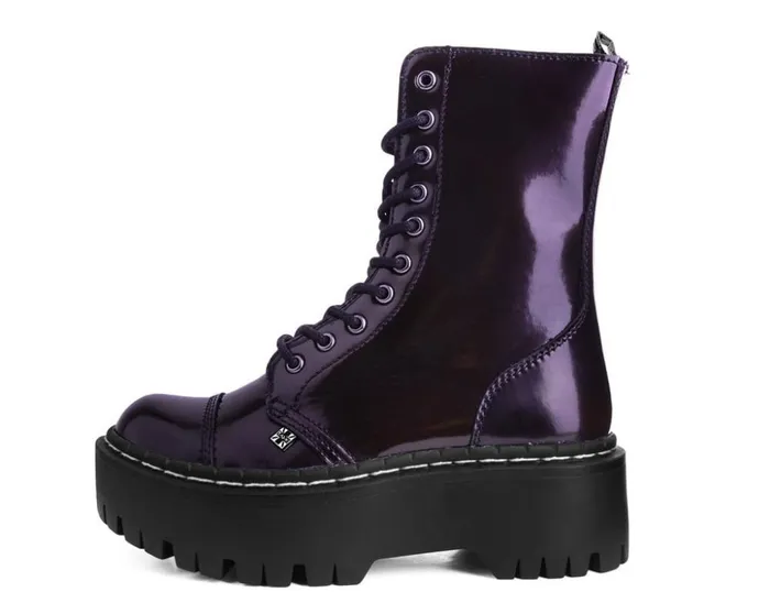 TUK Shoes Boots Burgundy RubOff 10Eye Double Decker Boot 8211 Men TUK Shoes Boots Burgundy RubOff 10Eye Double Decker Boot 8211 Men
