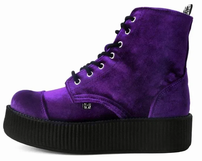 TUK Shoes Boots Violet Velvet Vegan Viva Mondo Boots 8211 Women TUK Shoes Boots Violet Velvet Vegan Viva Mondo Boots 8211 Women