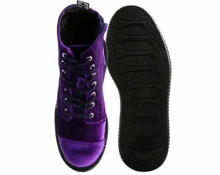 TUK Shoes Boots Violet Velvet Vegan Viva Mondo Boots 8211 Women TUK Shoes Boots Violet Velvet Vegan Viva Mondo Boots 8211 Women