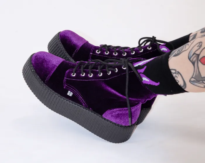 TUK Shoes Boots Violet Velvet Vegan Viva Mondo Boots 8211 Women TUK Shoes Boots Violet Velvet Vegan Viva Mondo Boots 8211 Women