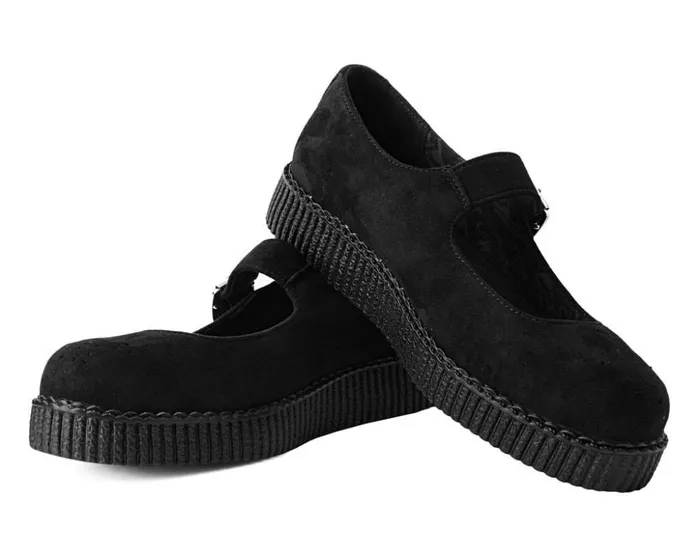 TUK Shoes Mary Janes Black Faux Suede Viva Low Mary Jane 8211 Women TUK Shoes Mary Janes Black Faux Suede Viva Low Mary Jane 8211 Women