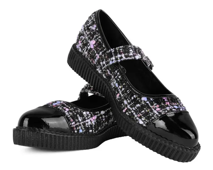 TUK Shoes Mary Janes Black Tweed Pointed Mary Jane 8211 Women TUK Shoes Mary Janes Black Tweed Pointed Mary Jane 8211 Women