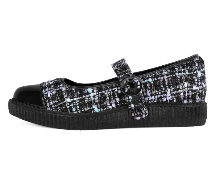 TUK Shoes Mary Janes Black Tweed Pointed Mary Jane 8211 Women TUK Shoes Mary Janes Black Tweed Pointed Mary Jane 8211 Women