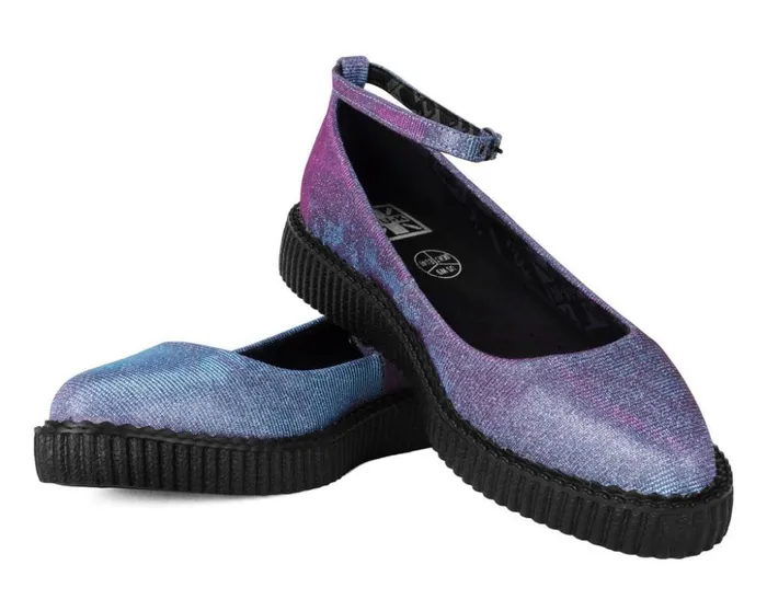 TUK Shoes Mary Janes Reflective Leopard Shimmer Ballet Creeper 8211 Women TUK Shoes Mary Janes Reflective Leopard Shimmer Ballet Creeper 8211 Women