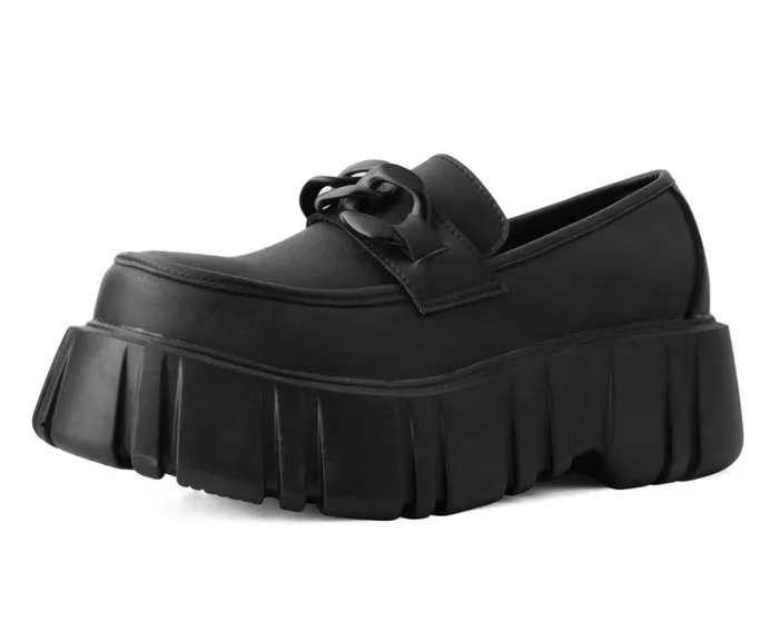 TUK Shoes Platforms Black TUKskin Anarchic Airship Chain Loafer 8211 Women