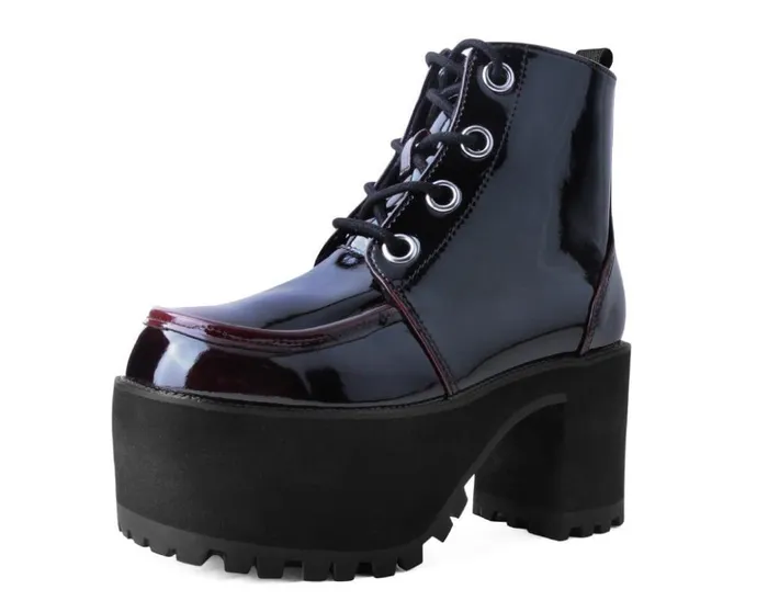 TUK Shoes Platforms Burgundy Gradient Nosebleed 8211 Women