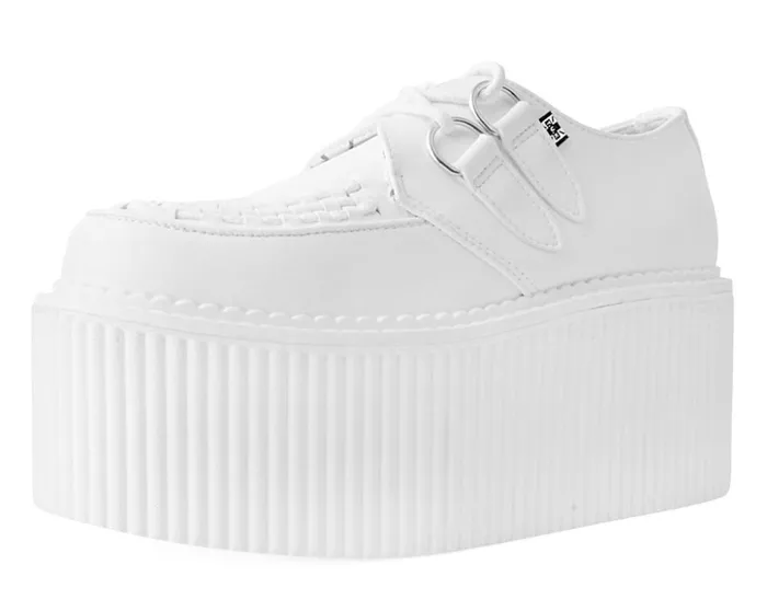 TUK Shoes Platforms White TUKskin Classic Stratocreeper 8211 Women