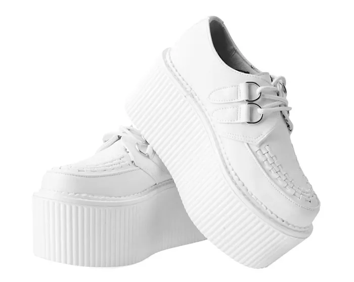 TUK Shoes Platforms White TUKskin Classic Stratocreeper 8211 Women TUK Shoes Platforms White TUKskin Classic Stratocreeper 8211 Women