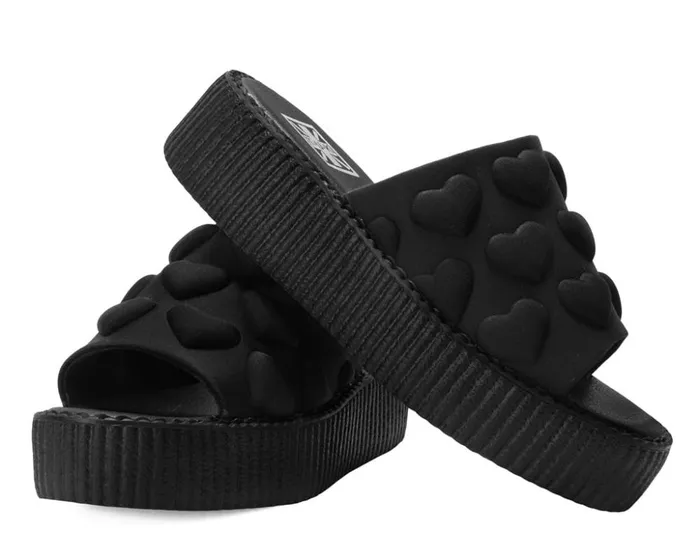 TUK Shoes Sandals Black Puff Heart Mondo Sandal 8211 Women TUK Shoes Sandals Black Puff Heart Mondo Sandal 8211 Women
