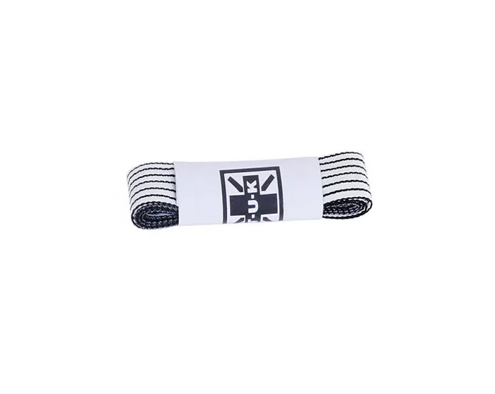 TUK Shoes Shoe Laces 75 CM Black and White Stripe Flat Shoe Laces 8211 Adult