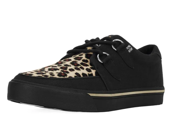 TUK Shoes Sneakers Black and Leopard Vegan Sneaker 8211 Women