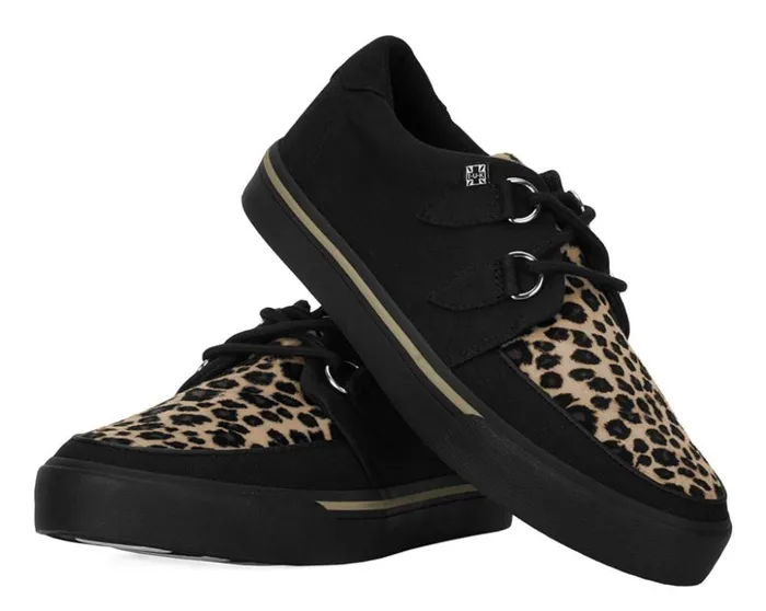 TUK Shoes Sneakers Black and Leopard Vegan Sneaker 8211 Women