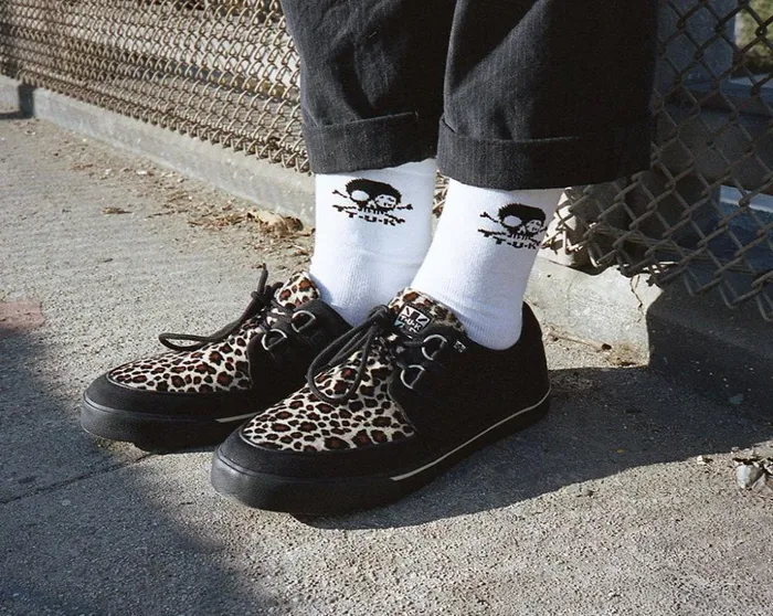 TUK Shoes Sneakers Black and Leopard Vegan Sneaker 8211 Women