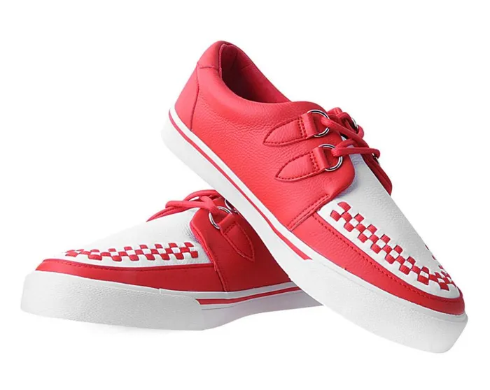 TUK Shoes Sneakers Red and White 2Ring Creeper Sneaker 8211 Men TUK Shoes Sneakers Red and White 2Ring Creeper Sneaker 8211 Men
