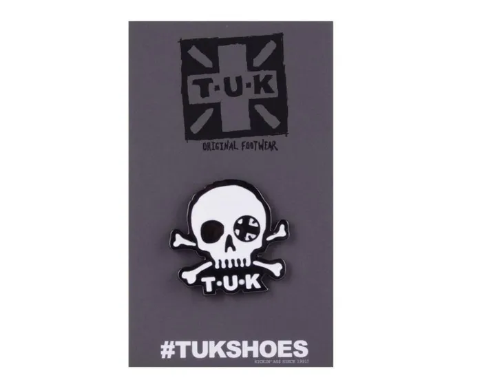 TUK Shoes Stickers Pins Patches Totes Black and White TUK The World Creeper Enamel Pin 8211 Adult TUK Shoes Stickers Pins Patches Totes Black and White TUK The World Creeper Enamel Pin 8211 Adult