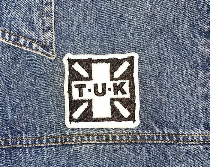 TUK Shoes Stickers Pins Patches Totes TUK Black and White Kick Square Logo Patch 8211 Adult
