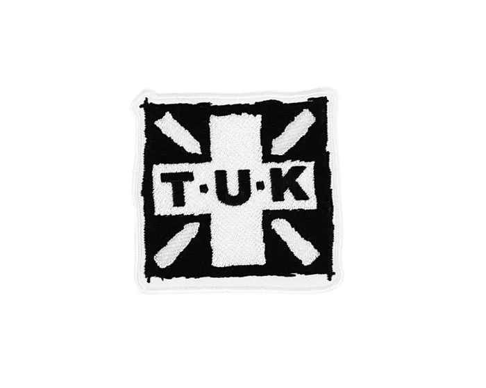 TUK Shoes Stickers Pins Patches Totes TUK Black and White Kick Square Logo Patch 8211 Adult