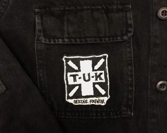 TUK Shoes Stickers Pins Patches Totes TUK Black and White Kick Square Logo Patch 8211 Adult