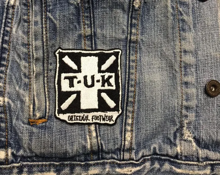 TUK Shoes Stickers Pins Patches Totes TUK Black and White Kick Square Logo Patch 8211 Adult