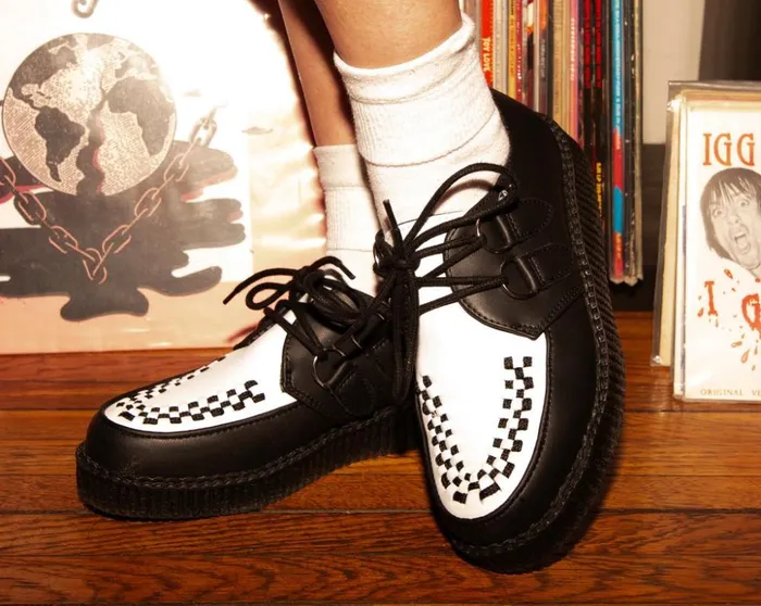 TUK Shoes Vegan Black and White Vegan TUKskin Viva II Creeper Shoe 8211 Men TUK Shoes Vegan Black and White Vegan TUKskin Viva II Creeper Shoe 8211 Men