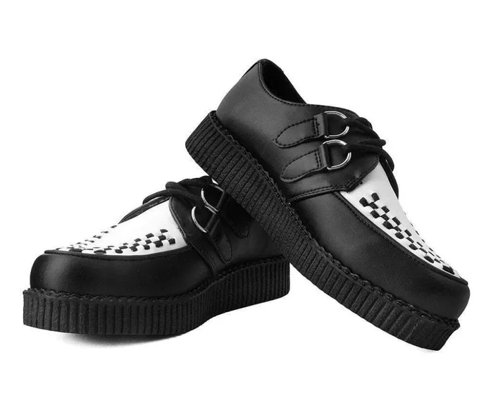 TUK Shoes Vegan Black and White Vegan TUKskin Viva II Creeper Shoe 8211 Men TUK Shoes Vegan Black and White Vegan TUKskin Viva II Creeper Shoe 8211 Men