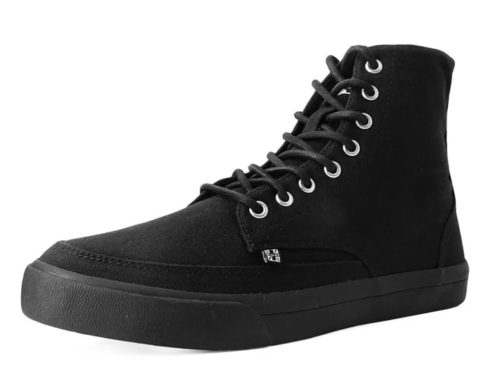 TUK Shoes Vegan Black Canvas 8Eye Sneaker Boot 8211 Men