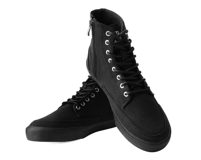 TUK Shoes Vegan Black Canvas 8Eye Sneaker Boot 8211 Men