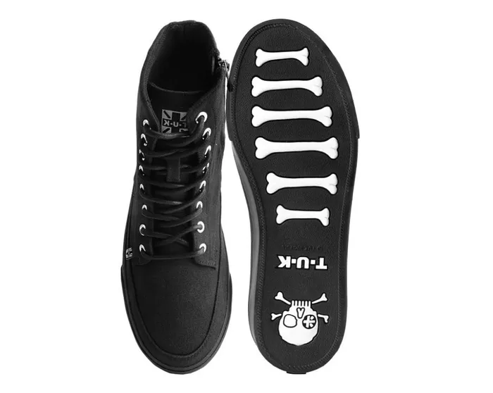 TUK Shoes Vegan Black Canvas 8Eye Sneaker Boot 8211 Men