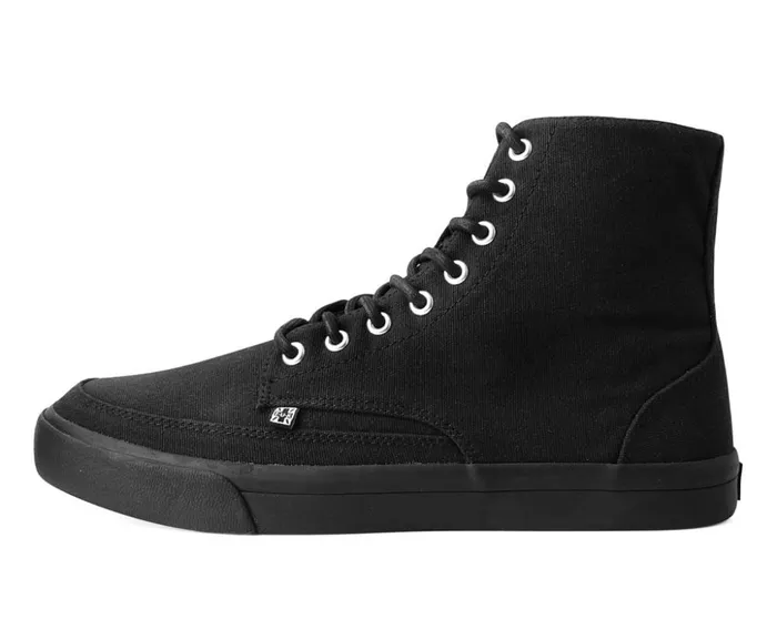 TUK Shoes Vegan Black Canvas 8Eye Sneaker Boot 8211 Men