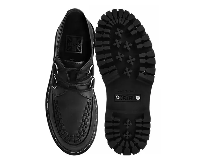 TUK Shoes Vegan Black TUKskin Interlace Double Decker Creeper 8211 Women TUK Shoes Vegan Black TUKskin Interlace Double Decker Creeper 8211 Women