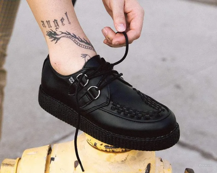 TUK Shoes Vegan Black TUKskin Vegan Viva Low Sole Creepers 8211 Men TUK Shoes Vegan Black TUKskin Vegan Viva Low Sole Creepers 8211 Men