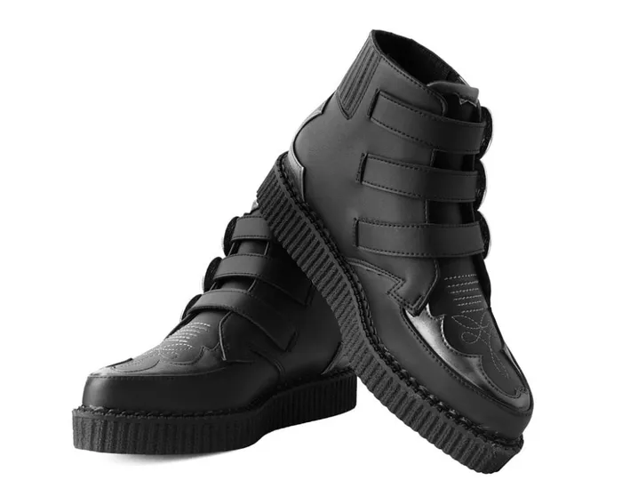 TUK Shoes Vegan Black TUKskin Western Antique 3Buckle Pointed Boot 8211 Women TUK Shoes Vegan Black TUKskin Western Antique 3Buckle Pointed Boot 8211 Women