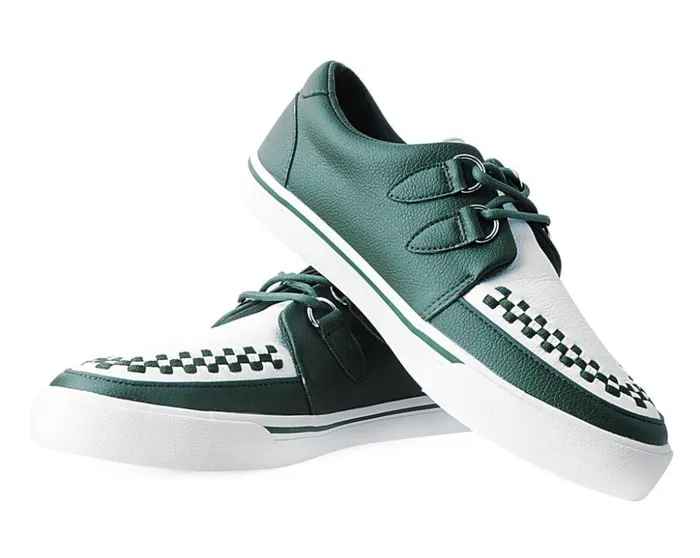 TUK Shoes Vegan Dark Cedar and White 2Ring Creeper Sneaker 8211 Women TUK Shoes Vegan Dark Cedar and White 2Ring Creeper Sneaker 8211 Women