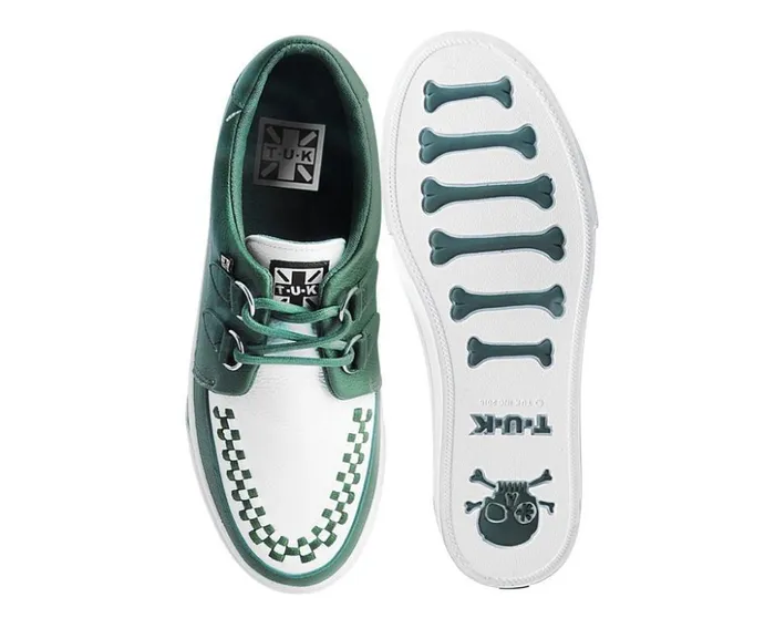 TUK Shoes Vegan Dark Cedar and White 2Ring Creeper Sneaker 8211 Women TUK Shoes Vegan Dark Cedar and White 2Ring Creeper Sneaker 8211 Women