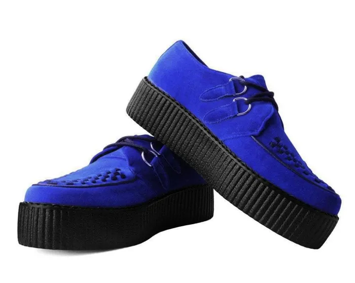 TUK Shoes Vegan Royal Blue Velvet Viva Mondo Creeper 8211 Women TUK Shoes Vegan Royal Blue Velvet Viva Mondo Creeper 8211 Women