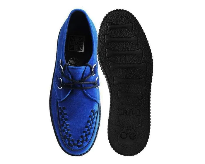 TUK Shoes Vegan Royal Blue Velvet Viva Mondo Creeper 8211 Women TUK Shoes Vegan Royal Blue Velvet Viva Mondo Creeper 8211 Women