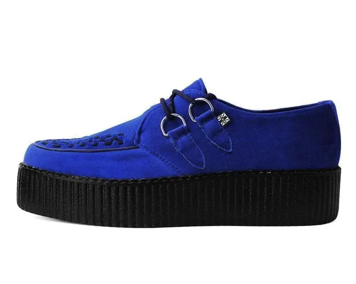 TUK Shoes Vegan Royal Blue Velvet Viva Mondo Creeper 8211 Women TUK Shoes Vegan Royal Blue Velvet Viva Mondo Creeper 8211 Women