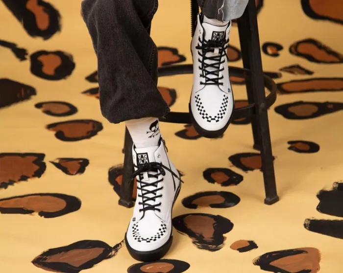 TUK Shoes Vegan White TUKskin 8Eye Sneaker Boot 8211 Men TUK Shoes Vegan White TUKskin 8Eye Sneaker Boot 8211 Men