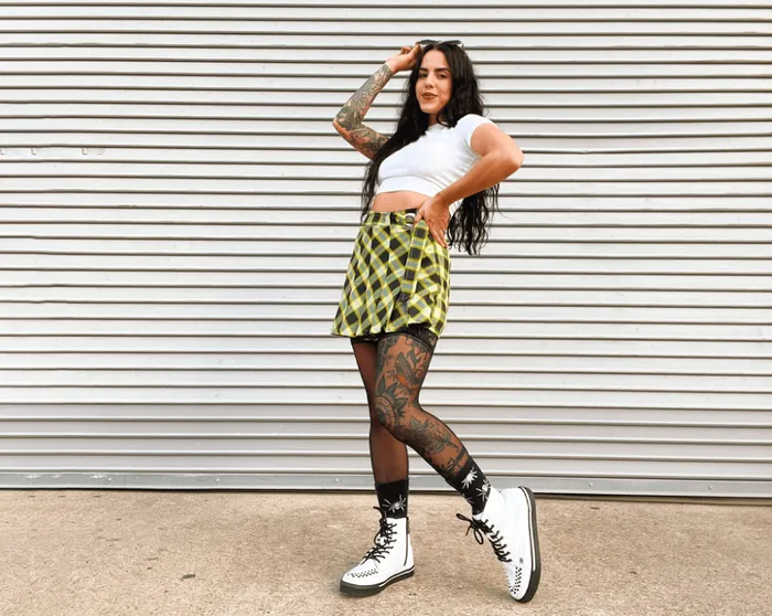 TUK Shoes Vegan White TUKskin 8Eye Sneaker Boot 8211 Women TUK Shoes Vegan White TUKskin 8Eye Sneaker Boot 8211 Women