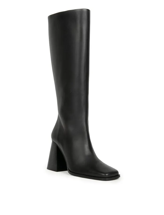 Tamar Passion Black Women Bobbies Knee High Boots