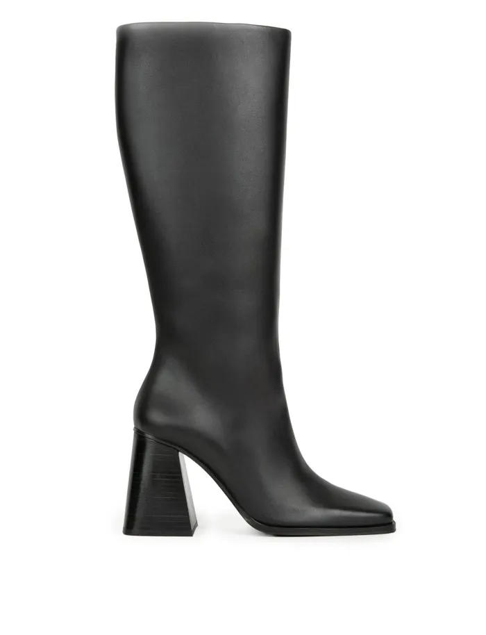 Tamar Passion Black Women Bobbies Knee High Boots
